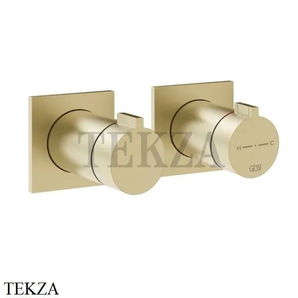 Gessi Inverso RIGATO Термостат для душа, 2 потока, внешняя часть 73034-727, Brass Br. PVD