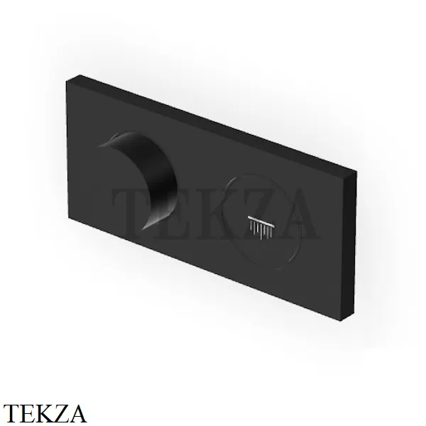 Zucchetti Hoop Термостат для душа на 1 поток, внешняя часть ZHO781.P81, brushed total black PVD