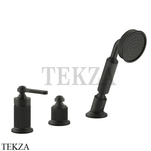 Gessi VENTI20 Смеситель на борт ванны без излива, с гарнитуром 65043-187, Aged Bronze