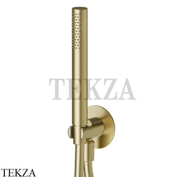 Newform Душевой комплект с ручной лейкой стержневой INOX 69645X.59.097, PVD Brushed gold