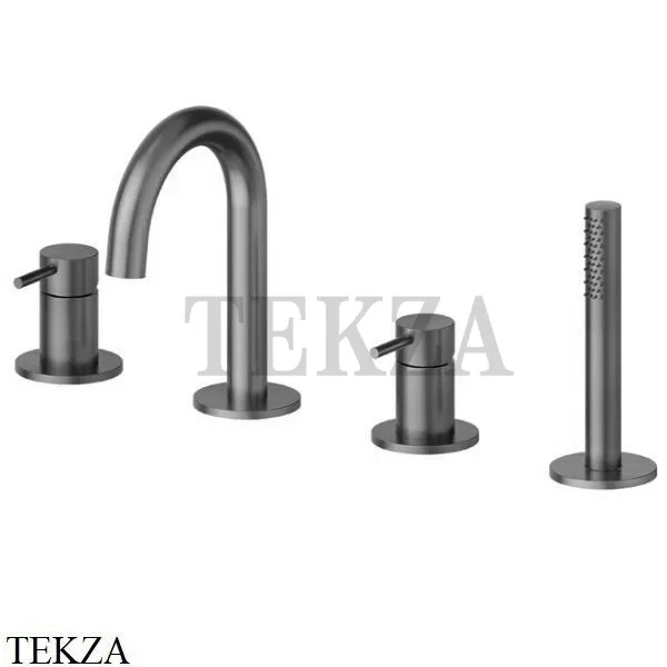 Newform X-Steel 316 Смеситель на борт ванны с гарнитуром 69682XC.59.064, PVD Brushed gun metal