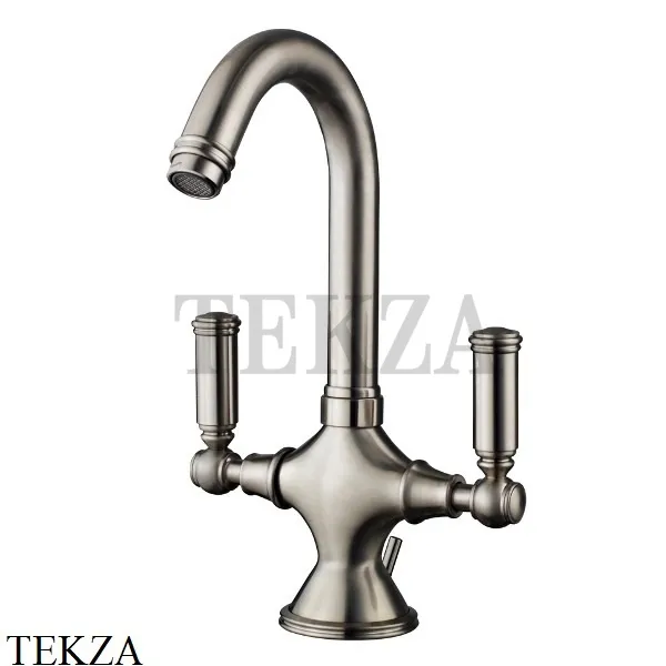 Bossini LIBERTY Смеситель для раковины, с донным клапаном Z001301.094, никель Brushed