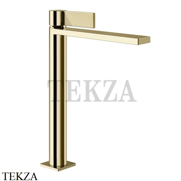 Gessi Inverso RIGATO Смеситель для раковины высокий, с донным клапаном 73553-710, Brass PVD