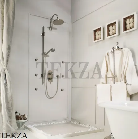 Bossini LIBERTY Душевая штанга с гарнитуром из латуни D19001.022, бронза classic