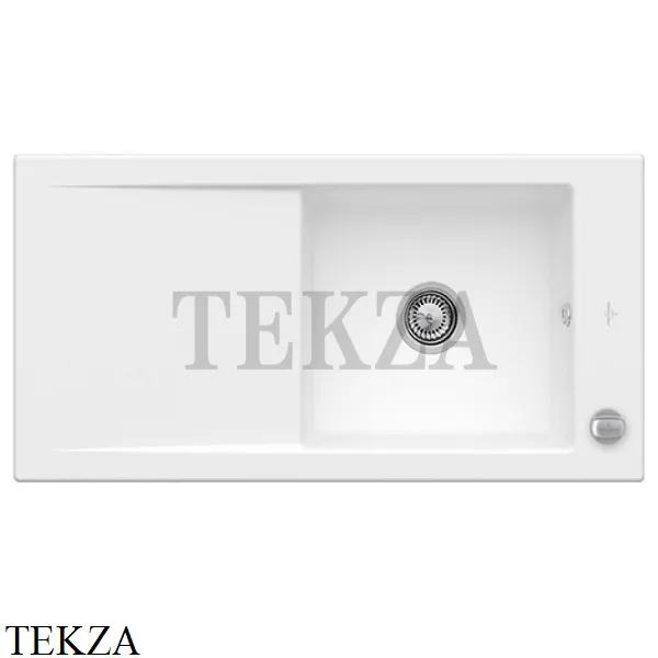 Villeroy & Boch Timeline flat Кухонная мойка вровень со столешницей 67901FR, белый глянец1, ceramicplus