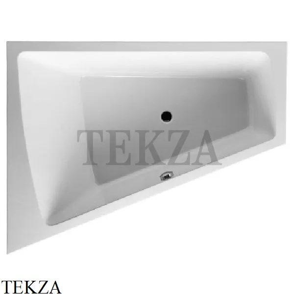 Duravit Paiova Ванна встраиваемая, c наклоном для спины слева 700214000000000, акрил, белый глянец