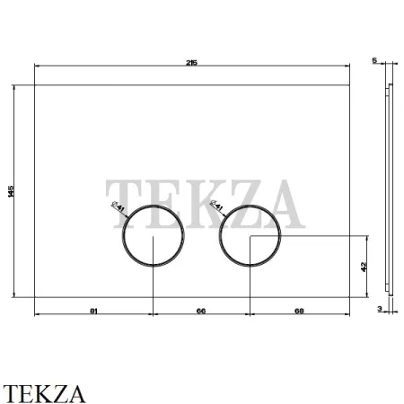 Gessi Клавиша смыва для инсталляции TECE, TeceProfil, TeceBox 54617-299, Black XL