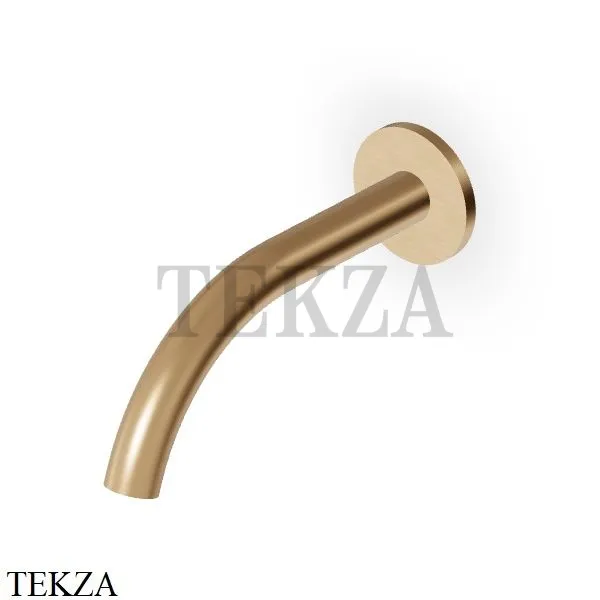 Zucchetti Isy22 Излив для ванны 21 см настенный монтаж Z92253.P31, brushed british gold PVD