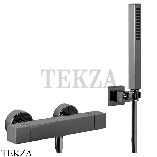 FIMA Carlo Frattini FIT Термостат настенный, с гарнитуром, F4245CS, Brushed black chrome