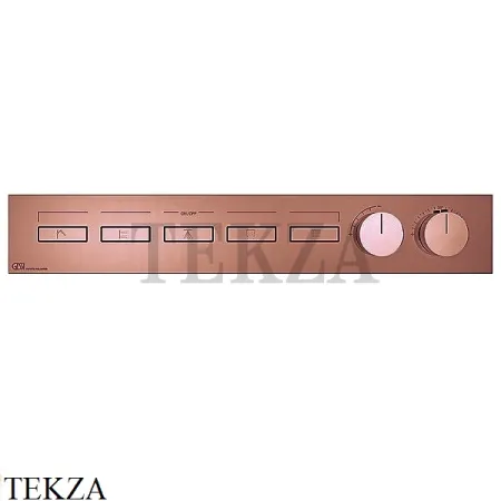 Gessi HI-FI Термостатический смеситель на 5 потоков, внешняя часть 63018-708, Copper Brushed