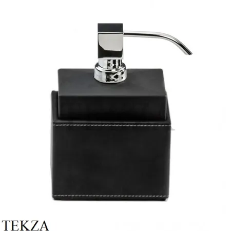 Decor Walther BROWNIE SSP Дозатор для мыла настольный, стекло матовое 0931362, черный матовый, эко-кожа