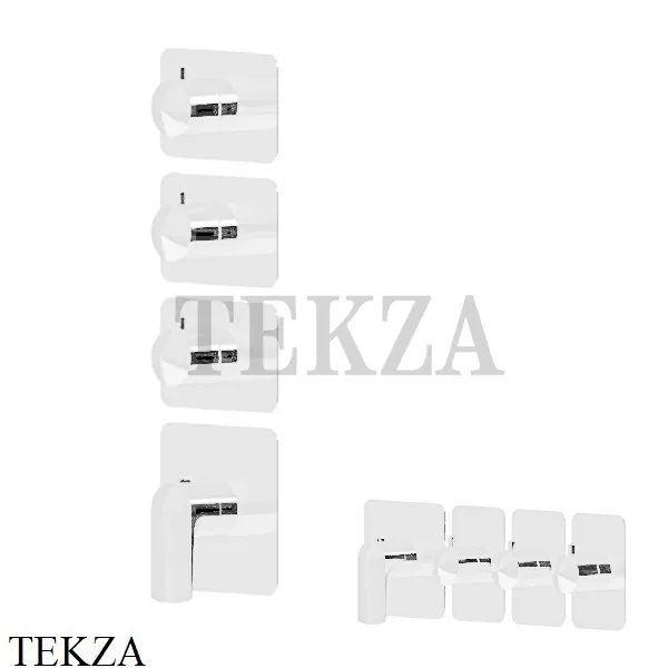 Newform Delta Zero Термостат для душа 3 потока, внешняя часть 69865E.01.014, белый матовый
