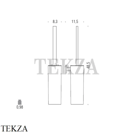 Colombo BASIC Q Туалетный ершик настенный B3707.CR, хром глянец