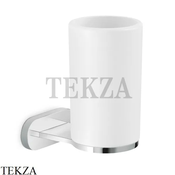 Newform O’RAMA Стакан подвесной с держателем,  керамика 67205.31.028, Brushed chrome