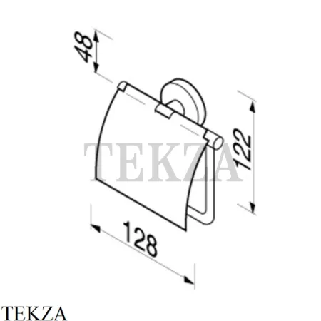 GEESA Nemox Black Бумагодержатель с крышкой 916508-06, черный матовый