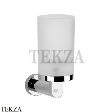 Gessi Emporio Стакан для щеток с держателем стекло сатин 38809-031, хром глянец
