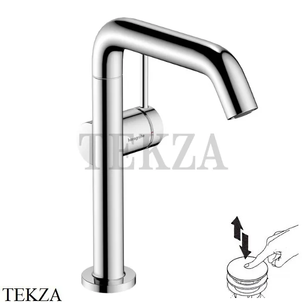 Hansgrohe Tecturis S Смеситель для раковины 210 CoolStart, с донным клапаном 73360000, хром глянец