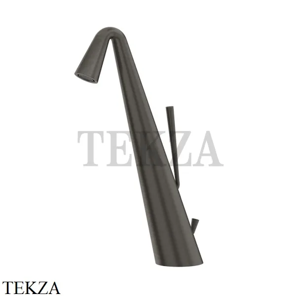 Gessi CONO Смеситель для раковины высокий, с донным клапаном 45004-707, Black Metal Brushed (снято с производства)