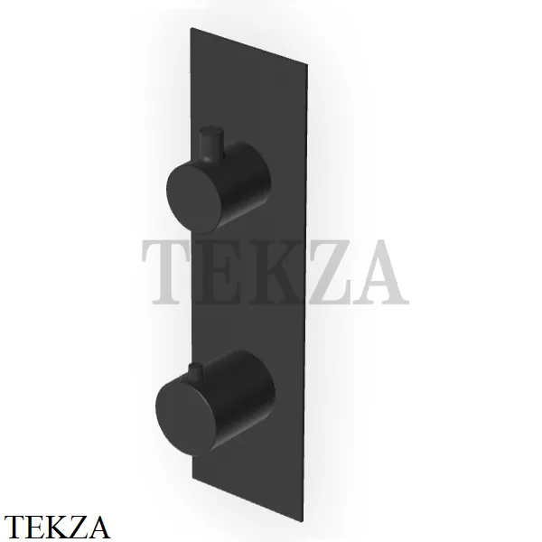 Zucchetti PAN Термостат для душа, 2-3 выхода, внешняя часть ZT28646.N1, черный goffrato