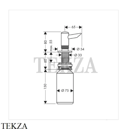 Hansgrohe Диспенсер для моющего средства встраиваемый 40418000, хром глянец