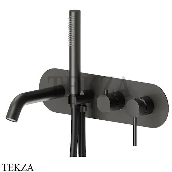 Newform XT Смеситель для ванны с гарнитуром, внешняя часть 4272E.M0.077, Carbon satin