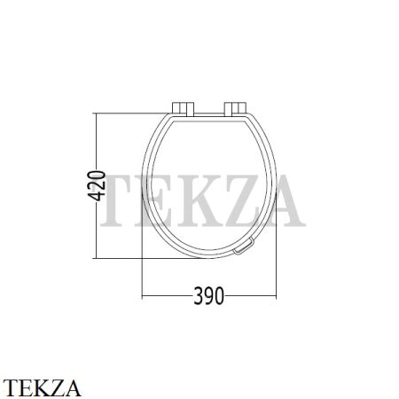 Devon&Devon OXFORD Сиденье крышка из массива светлого дуба 3IBSEOAKSTANDCR, хром
