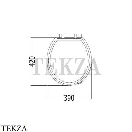 Devon&Devon OXFORD Сиденье крышка из массива светлого дуба 3IBSEOAKSTANDCR, хром глянец