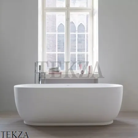 Duravit LUV Ванна овальная отдельно стоящая, с двумя наклонами для спины 700434000000000, акрил, белый глянец