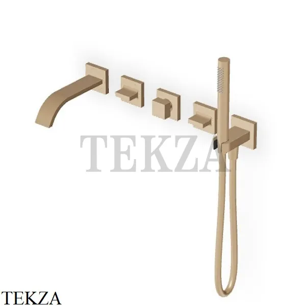 Zucchetti Aguablu Смеситель для ванны, 2 потока, внешняя часть ZA5745.P31, brushed british gold PVD