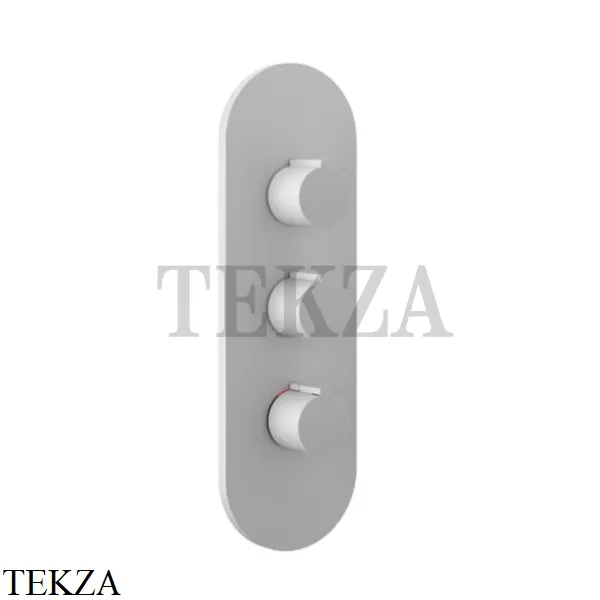 Gessi Ingranaggio-Anello Термостат для душа, 2 потока, внешняя часть 43064-279, белый матовый