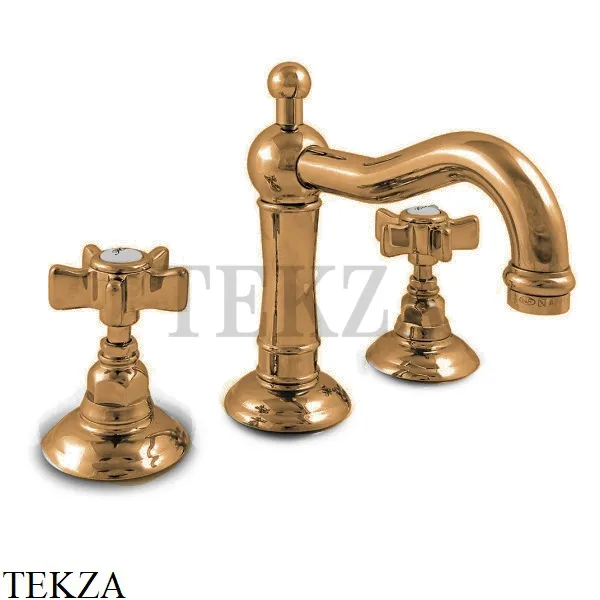 Nicolazzi DAMES ANGLAISES Смеситель для раковины с донным клапаном, 1409BZ18, бронза classic