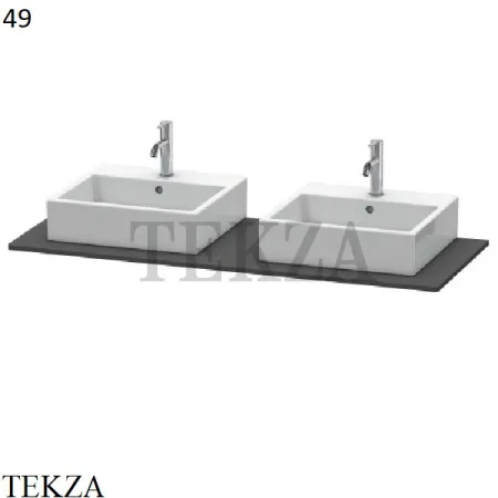 Duravit XSquare Консоль-столешница подвесная под две раковины XS063GB1818, белый матовый