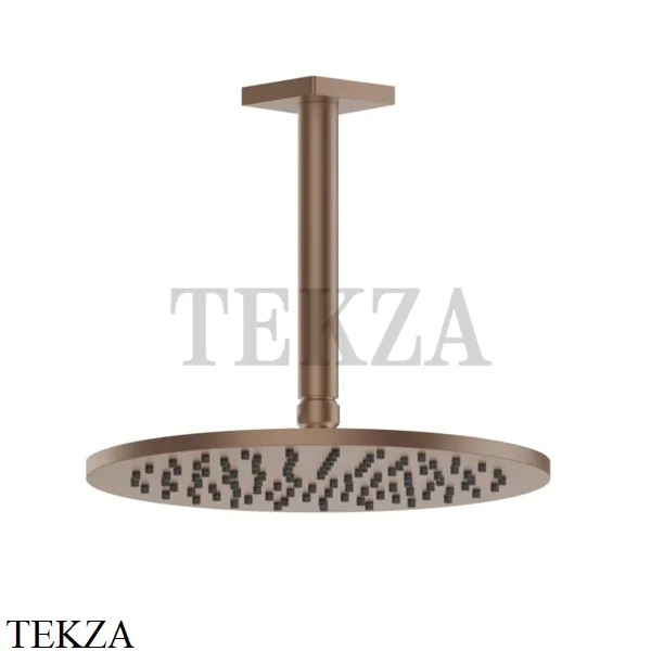 Gessi RILIEVO Потолочная душевая лейка D25 с кронштейном под размер 59150-708, Copper Brushed PVD