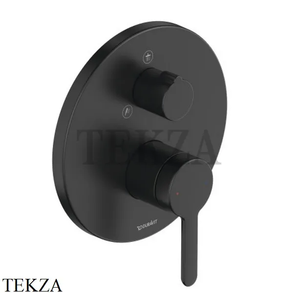 Duravit C.1 Смеситель для душа на 2 потока, внешняя часть C14210012046, черный матовый