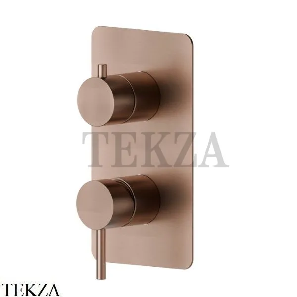Newform X-Steel 316 Смеситель для душа 2 потока, внешняя часть, 69673EX.59.067, PVD Brushed copper bronze