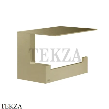 Gessi Rettangolo Держатель туалетной бумаги с крышкой 20849-727, Brushed Brass