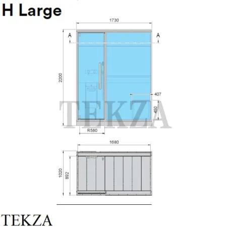 Effegibi H Large Хаммам с душем кабина пристенная, дверь слева LO80010001