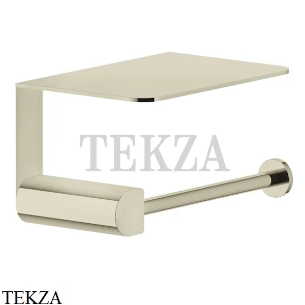 Gessi RILIEVO Держатель для туалетной бумаги с крышкой-полкой 59449-720, Nickel PVD