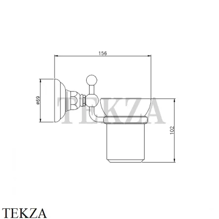 Nicolazzi CLASSICI Стакан настенный, керамика белая 1488GB, золото глянец
