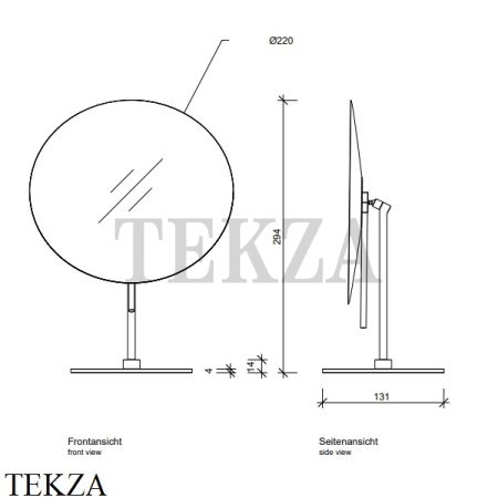 Decor Walther Round SPT 71 Косметическое зеркало, 5х увеличение, хром