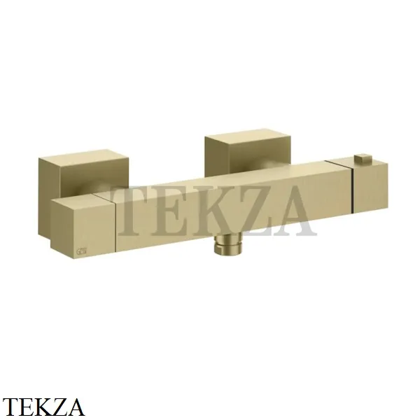 Gessi Rettangolo K Смеситель термостатический для душа 19431-727, Brushed Brass