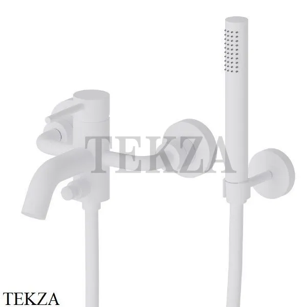 Newform XT Смеситель для ванны с изливом, с гарнитуром, 4240C.01.014, белый матовый