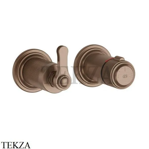 Gessi VENTI20 Термостат для душа, 1 поток, внешняя часть 65233-708, Copper Br. PVD