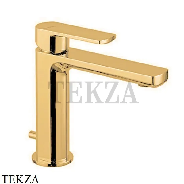 Newform HAKA Смеситель для раковины, с донным клапаном 72010.35.099, Silky Gold