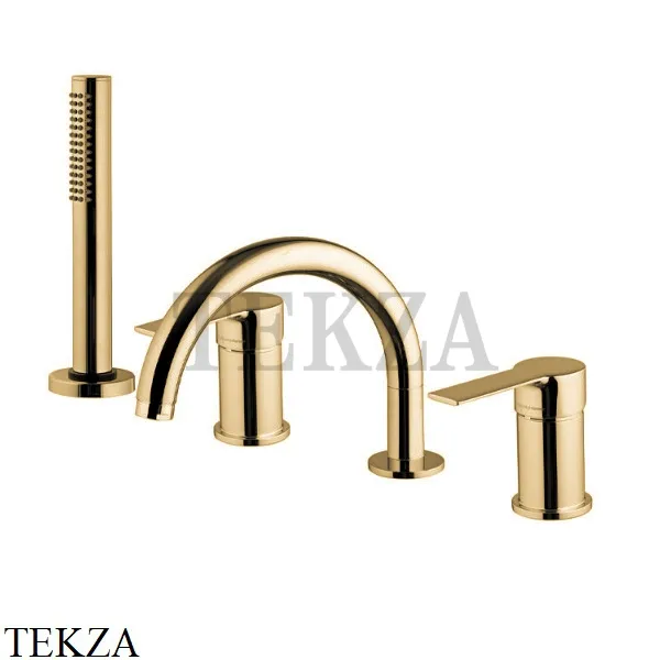 FIMA Carlo Frattini MAST Смеситель на борт ванны, с гарнитуром, F3144NOS, Brushed gold