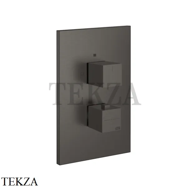 Gessi Rettangolo shower Термостат на 3 выхода, внешняя часть 20190-707, Black Metal Brushed PVD