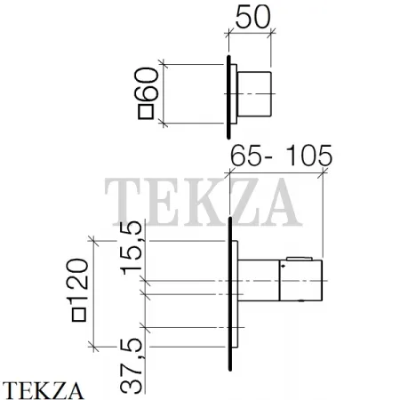 Dornbracht MEM Термостат для душа 3/4, с 2 вентилями, внешняя часть 36503780-00 х2, хром