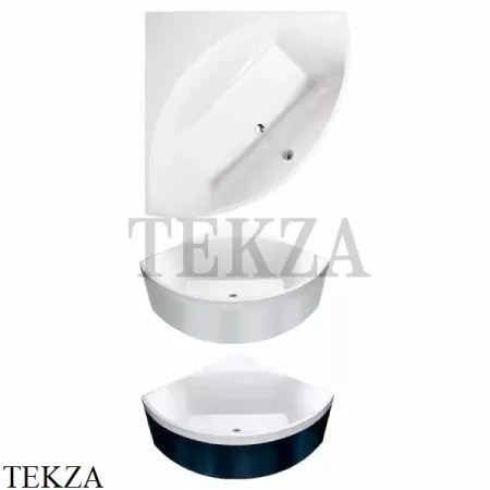 Villeroy & Boch SQUARO Встраиваемая угловая ванна UBQ145SQR3V-01, Quaryl, белый глянец