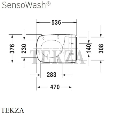 Duravit SensoWash Starck C Сиденье крышка-биде 610200002000300 для унитаза DuraStyle, белый глянец