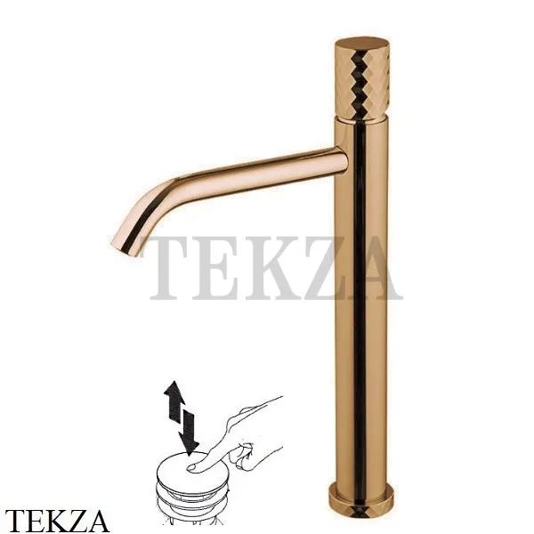 FIMA Carlo Frattini Spillo TECH X Смеситель для раковины, с донным клапаном F3031T/HXSXZS, Brushed Amber Bronze